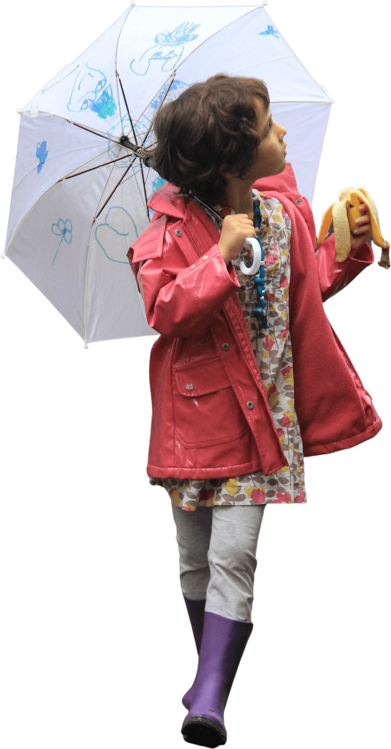 Niña con paraguas